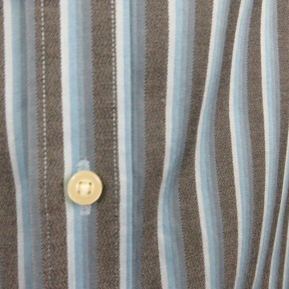 Thomas Dean Stripe Shirt Flip Cuff XL Blue Black - Picture 3 of 7